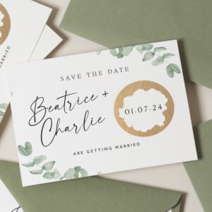 Eucalyptus Save The Date Cards