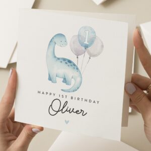 Baby Boy First Birthday Card For Grandson