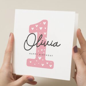 Personalised 1st Birthday Card For Daughter