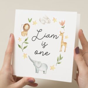 Elephant 1st Birthday Card