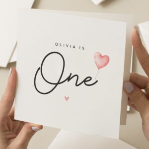 Girl First Birthday Card