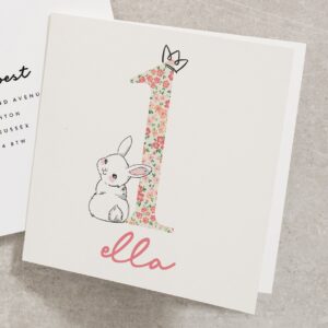 1st Birthday Card Girl