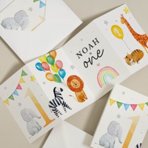Safari 1st Birthday Card