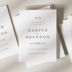 Simple Save The Date Cards 'Harper'